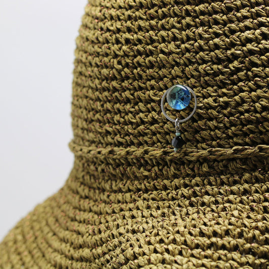 Pin Brooch Cards Onyx Blue TAMARUSAN