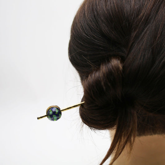 One Stick Hairpin Blue Gold TAMARUSAN