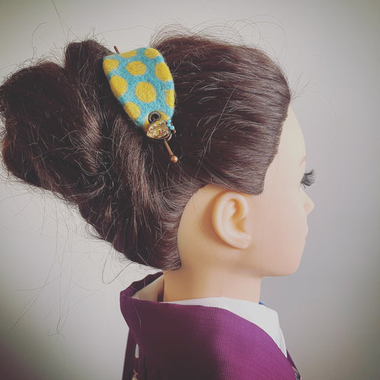 Hair Stick Barrette Hexagonal Heart TAMARUSAN