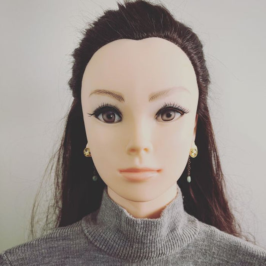 Studs Earrings Turquoise Vine Grass Original Resin White TAMARUSAN