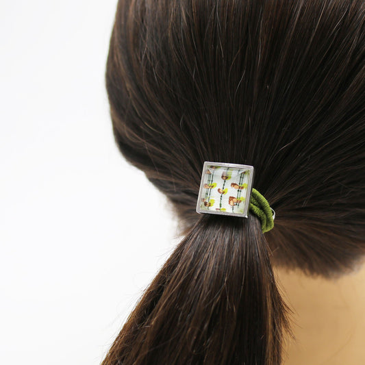 Simple Elastic Green Handmade Square TAMARUSAN