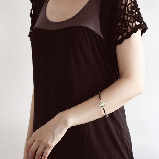 Bangle Plum Green Antique Style TAMARUSAN