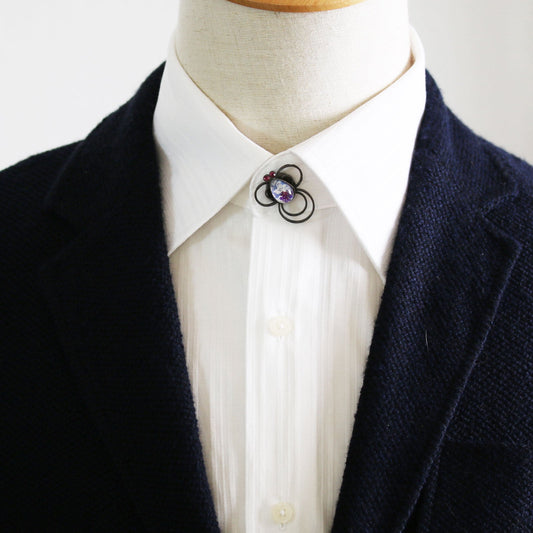 Button Cover Purple Plum Bee TAMARUSAN