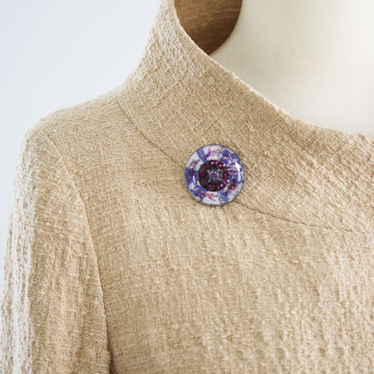 Brooch Amethyst Plum Purple TAMARUSAN