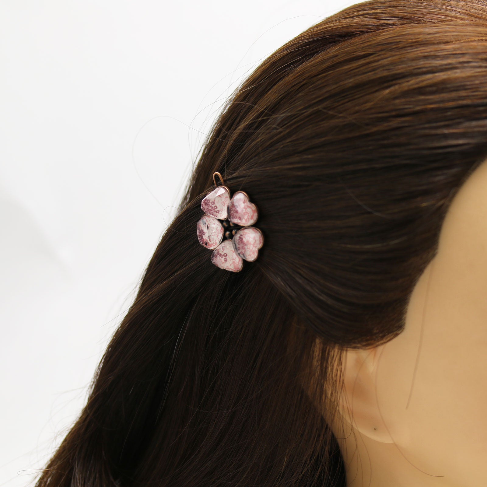 Hair Clip Pink Plum Flower TAMARUSAN