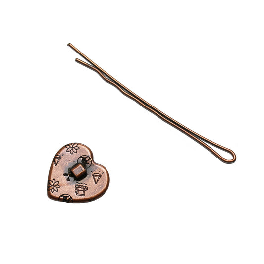 Hairpin Plum Pink Heart Removable TAMARUSAN