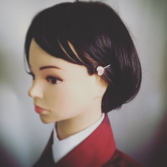 Hairpin Plum Pink Heart Removable TAMARUSAN