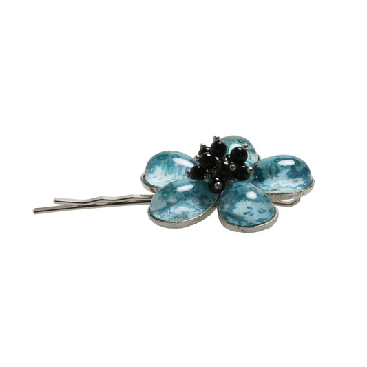 Hairpin Flower Plum Blue Onyx TAMARUSAN