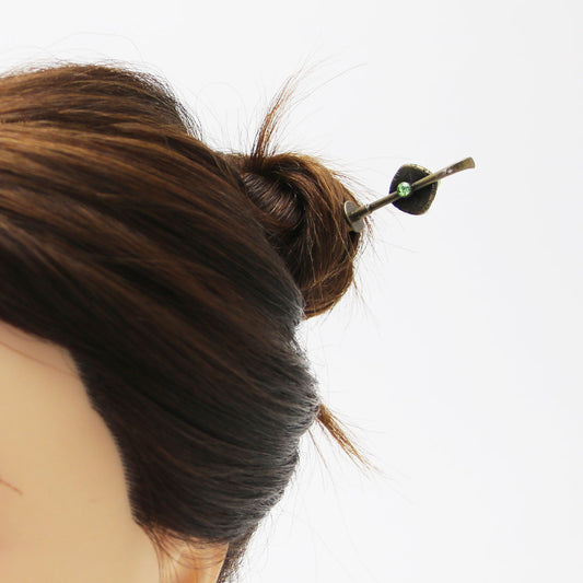 Changeable Ornament Hairpin Plum Green Simple TAMARUSAN