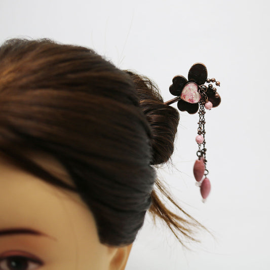 Stick Hairpin Butterfly Plum Pink TAMARUSAN