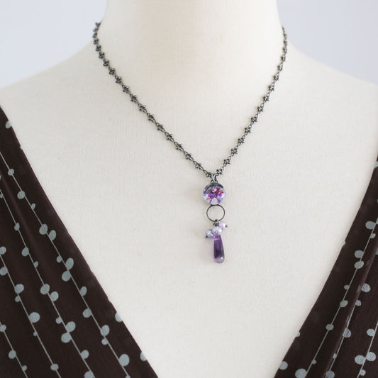 Necklace Purple Amethyst Lepidolite TAMARUSAN