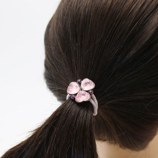 Gorgeous Hair Elastic Pink Rhinestone Violet TAMARUSAN