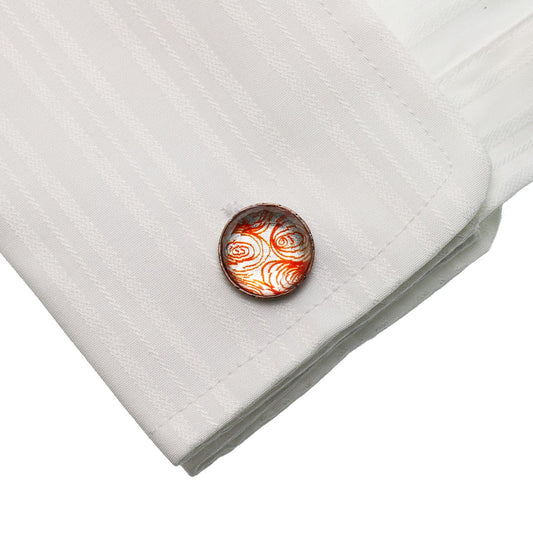 Cuff Links Orange Antique Style TAMARUSAN