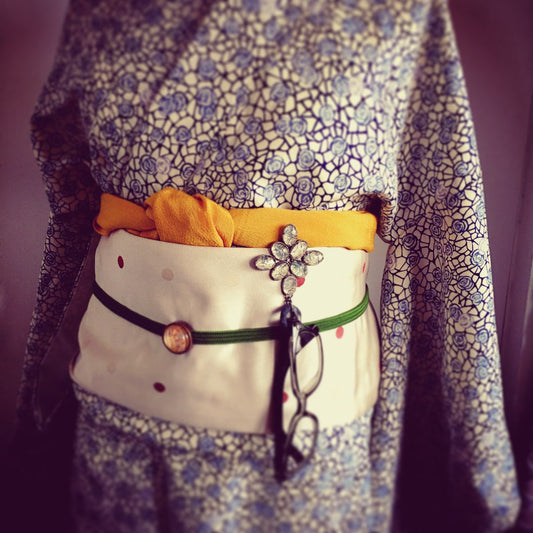 Eyeglasses holder Blue Vortex Kimono TAMARUSAN