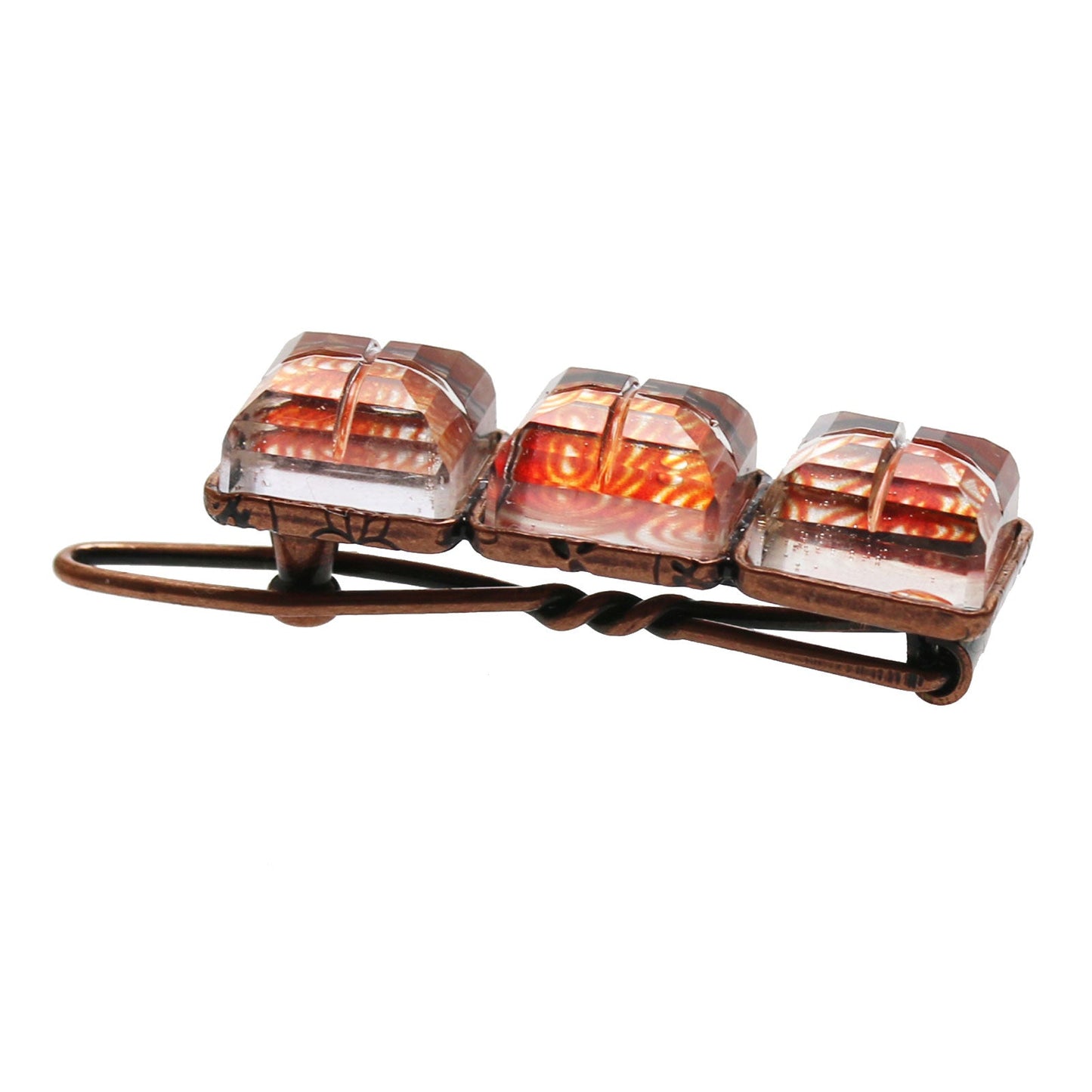 Hair Clip Orange Vortex Lightweight TAMARUSAN