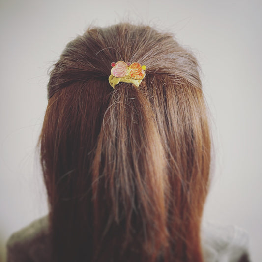 Hair Elastic Pink Orange Heart TAMARUSAN