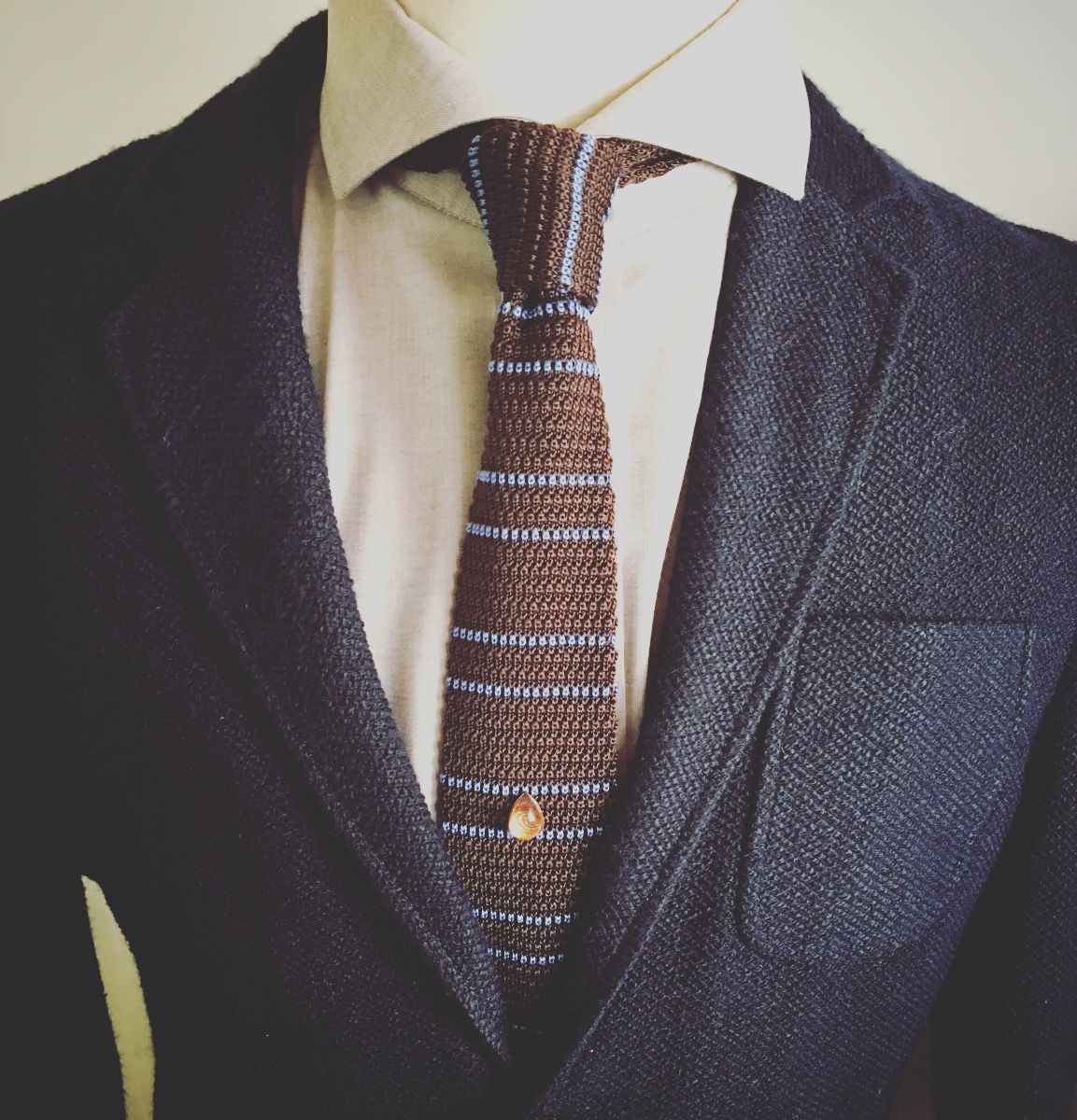 Tie Tack Orange Lightweight Resin TAMARUSAN