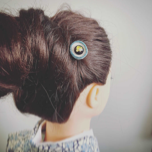 Hairpin Felt Hair Ornament Blue TAMARUSAN