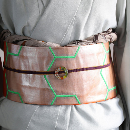 Obidome Blue Orange Flower TAMARUSAN