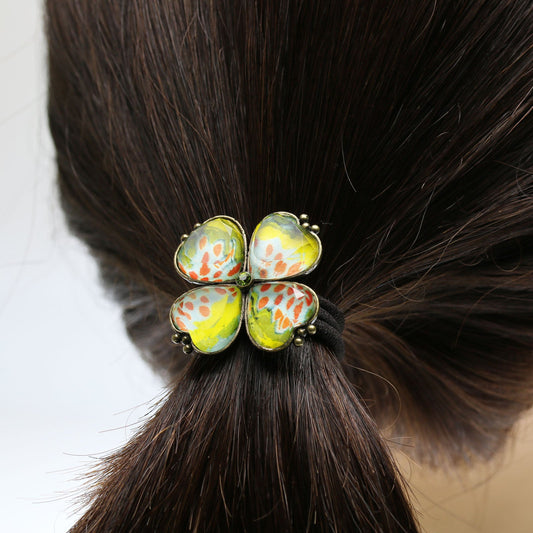 Gorgeous Hair Elastic Four-Leaf Luxury Green TAMARUSAN
