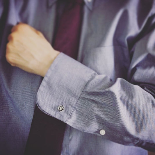 Cuff Links Checked Pattern Black White TAMARUSAN