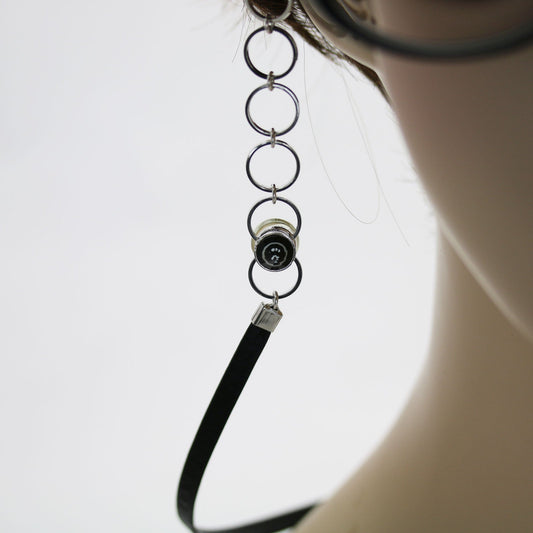 Eyeglass Chain Men Black Onyx Handmade TAMARUSAN