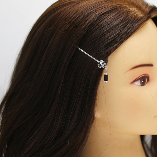 Hairpin Check Onyx Crystal Black White TAMARUSAN