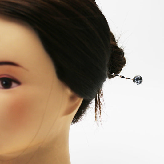 Hairpin Black White Arabesque TAMARUSAN