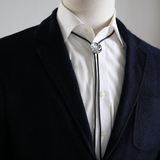 Leather Strap Bolo Tie Arabesque TAMARUSAN