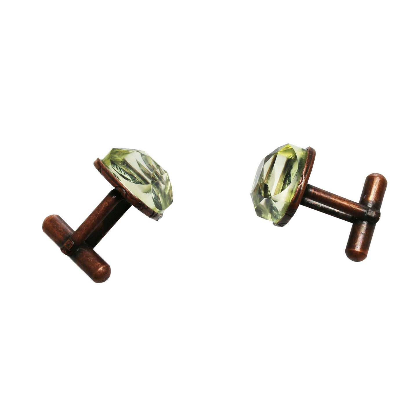 Cuff Links Lily Brown Square TAMARUSAN