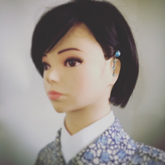 Hairpin Lily Blue Apatite TAMARUSAN