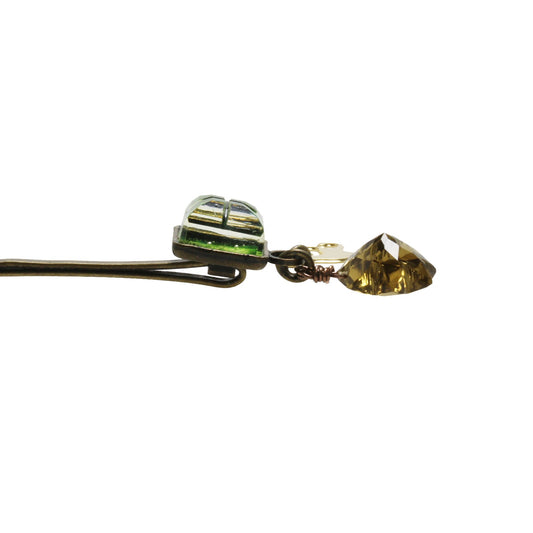 Hairpin Lily Dinosaur Star Cognac Quartz Green TAMARUSAN