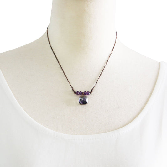 Necklace Purple Lily Amethyst TAMARUSAN
