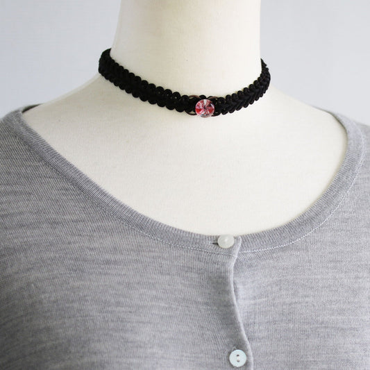 Ribbon Lace Choker Lily Coral Rouge TAMARUSAN