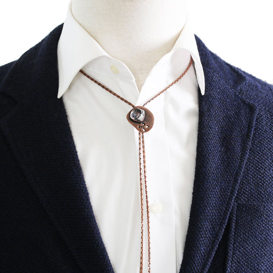 Chain Bolo Tie Brown Lily Smoky Quartz TAMARUSAN