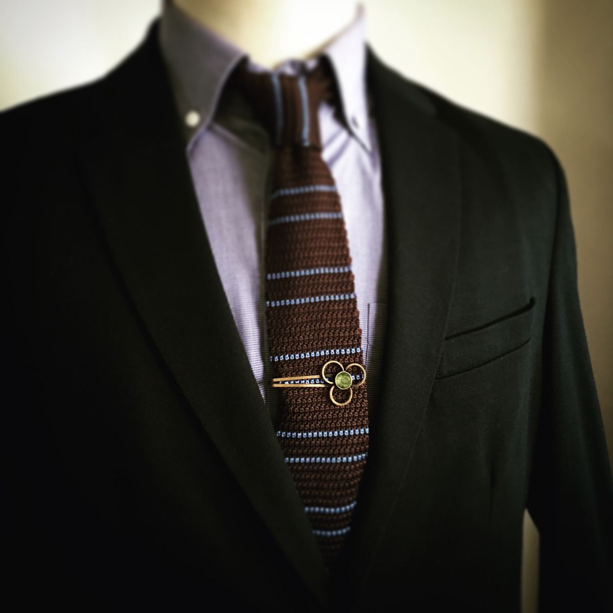 Gorgeous Tie Clip Lily Green Flower TAMARUSAN