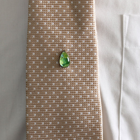 Tie Tack Lily Flower Green Simple TAMARUSAN