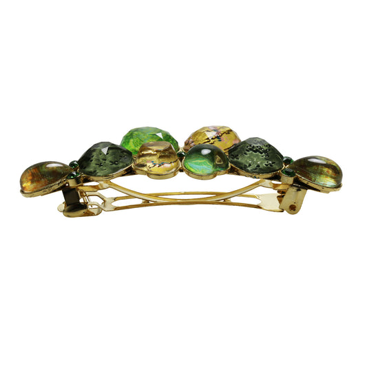 Barrette Butterfly Green Gold TAMARUSAN