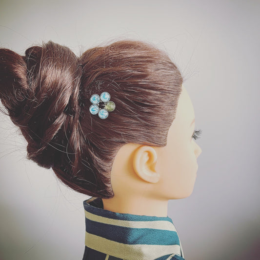 Hairpin Blue Flower Bobby Pin TAMARUSAN