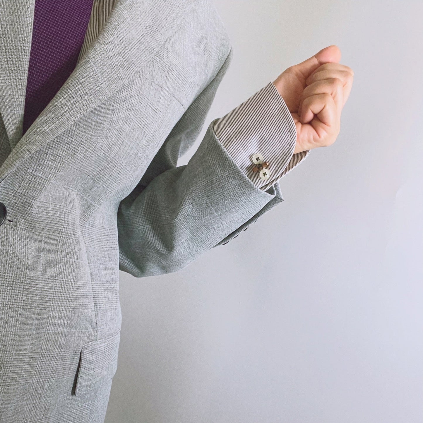 Cuff Links Hydrangea Heart Pink TAMARUSAN