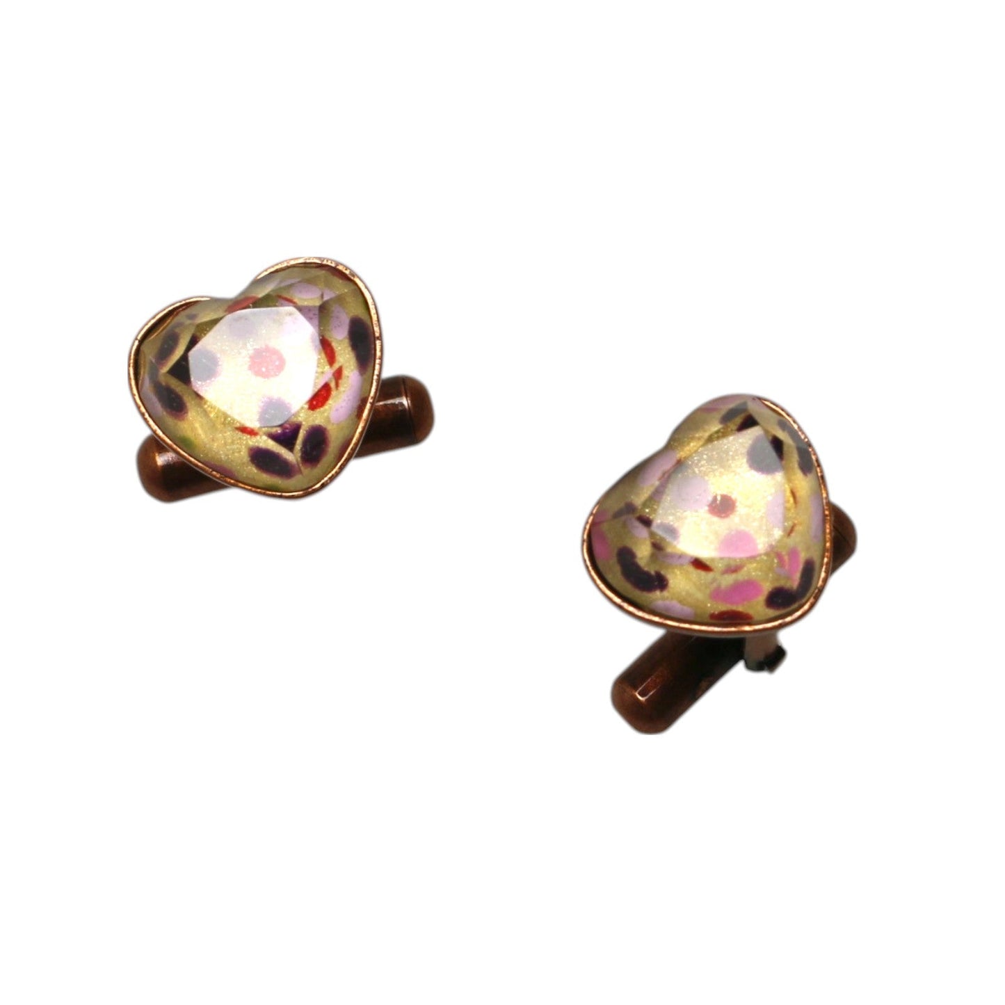 Cuff Links Hydrangea Heart Pink TAMARUSAN