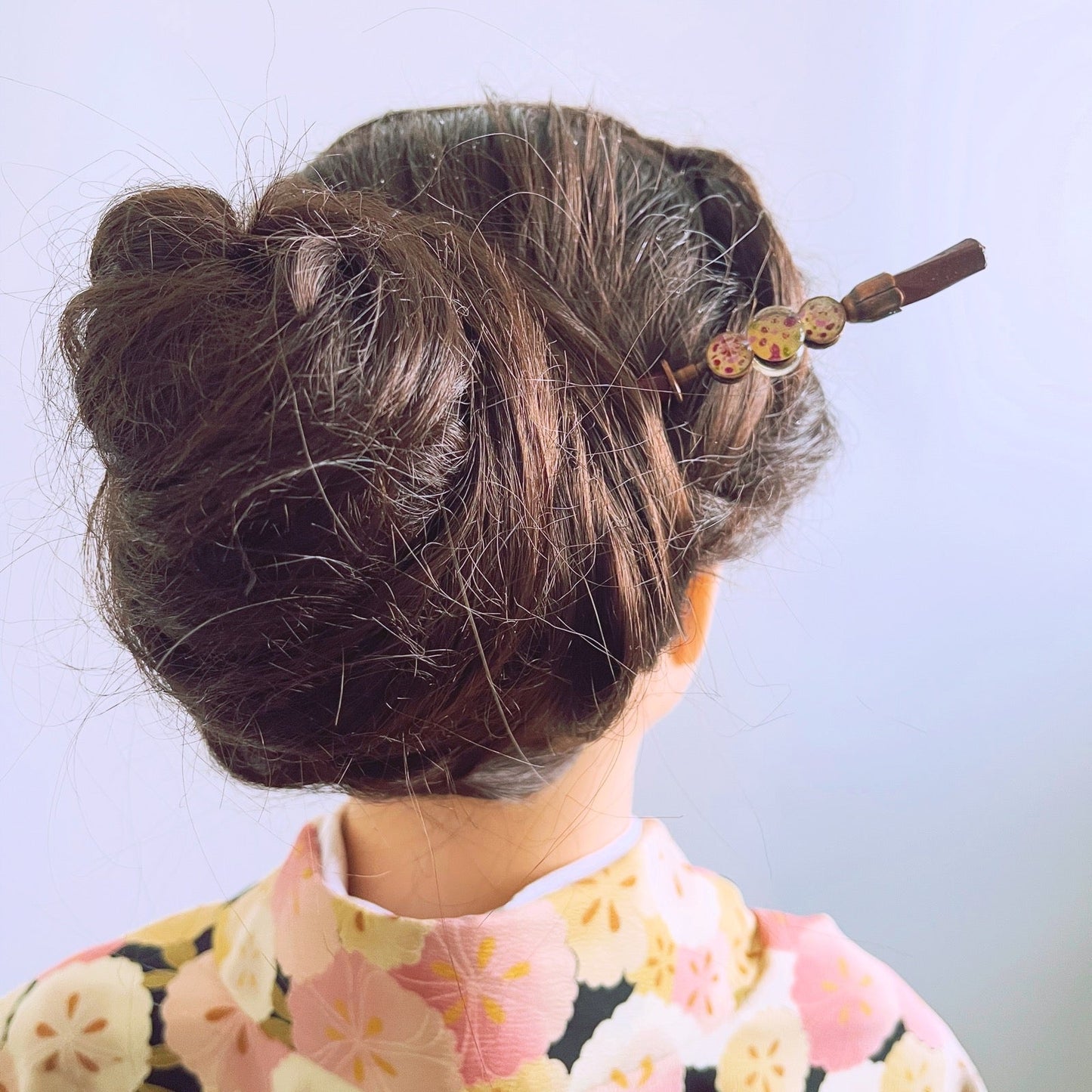Hair Stick Wood Pink Hydrangea TAMARUSAN