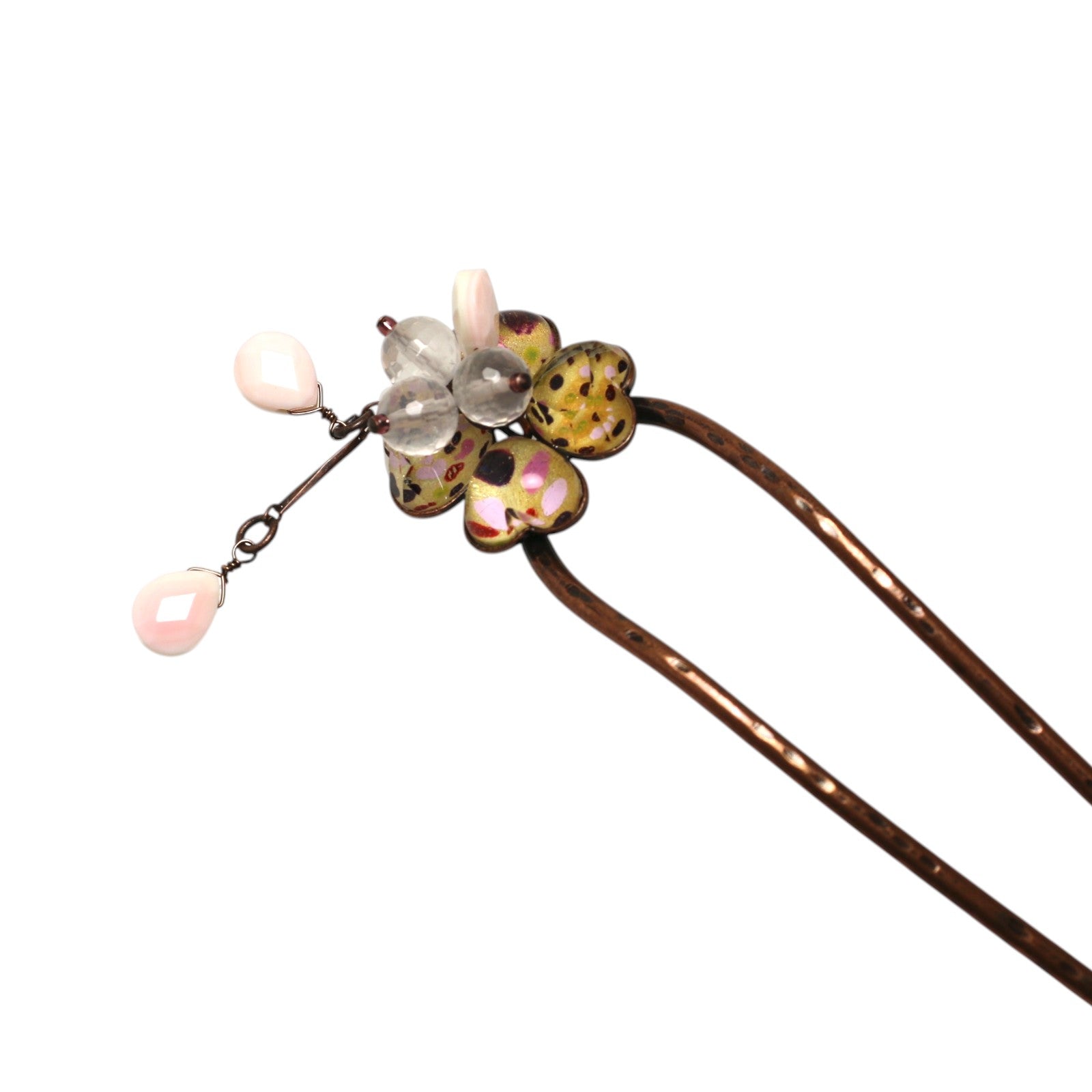 Short Hairpin Gold Jungle Pattern Multicolor TAMARUSAN