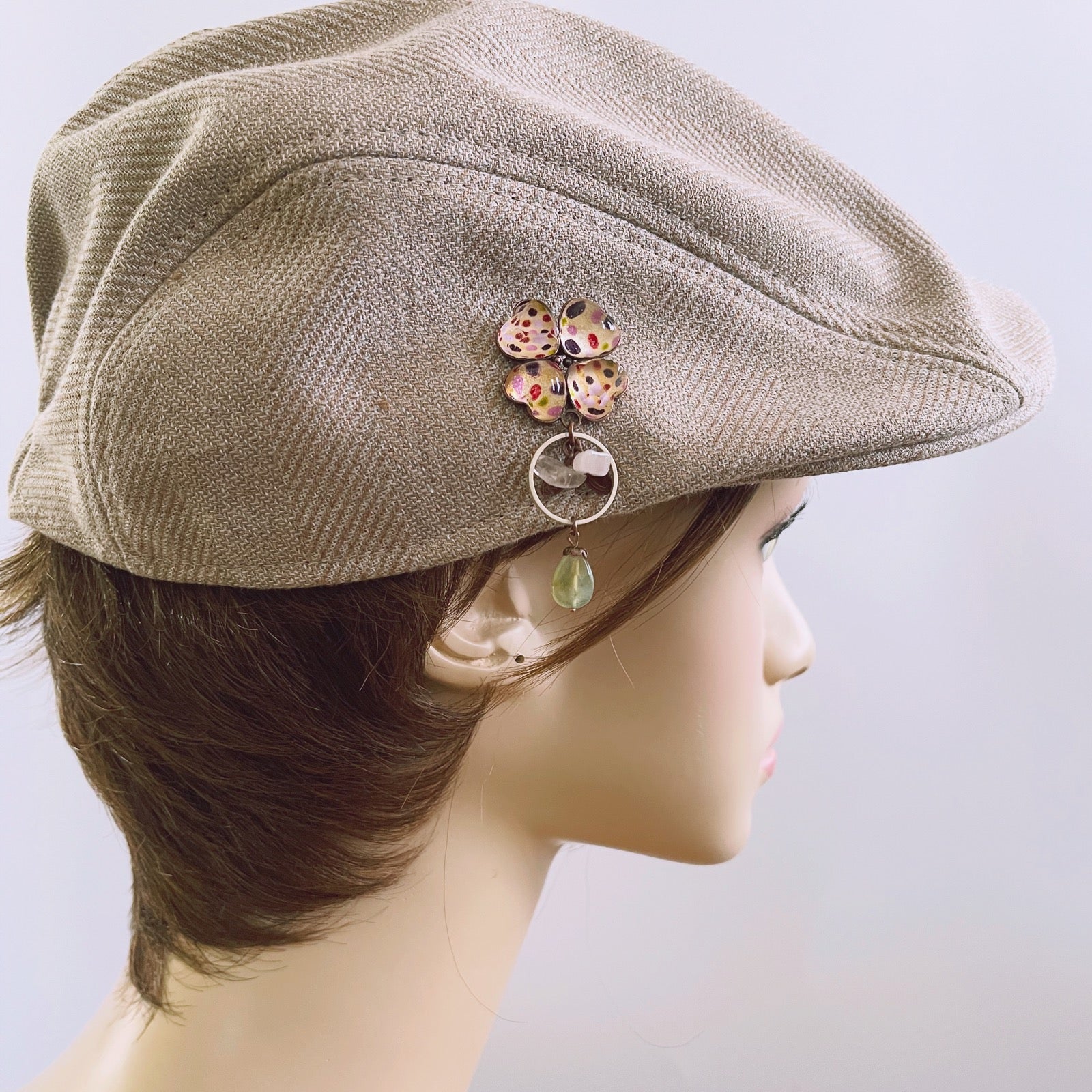 Pin Brooch Pink Hydrangea Flower TAMARUSAN