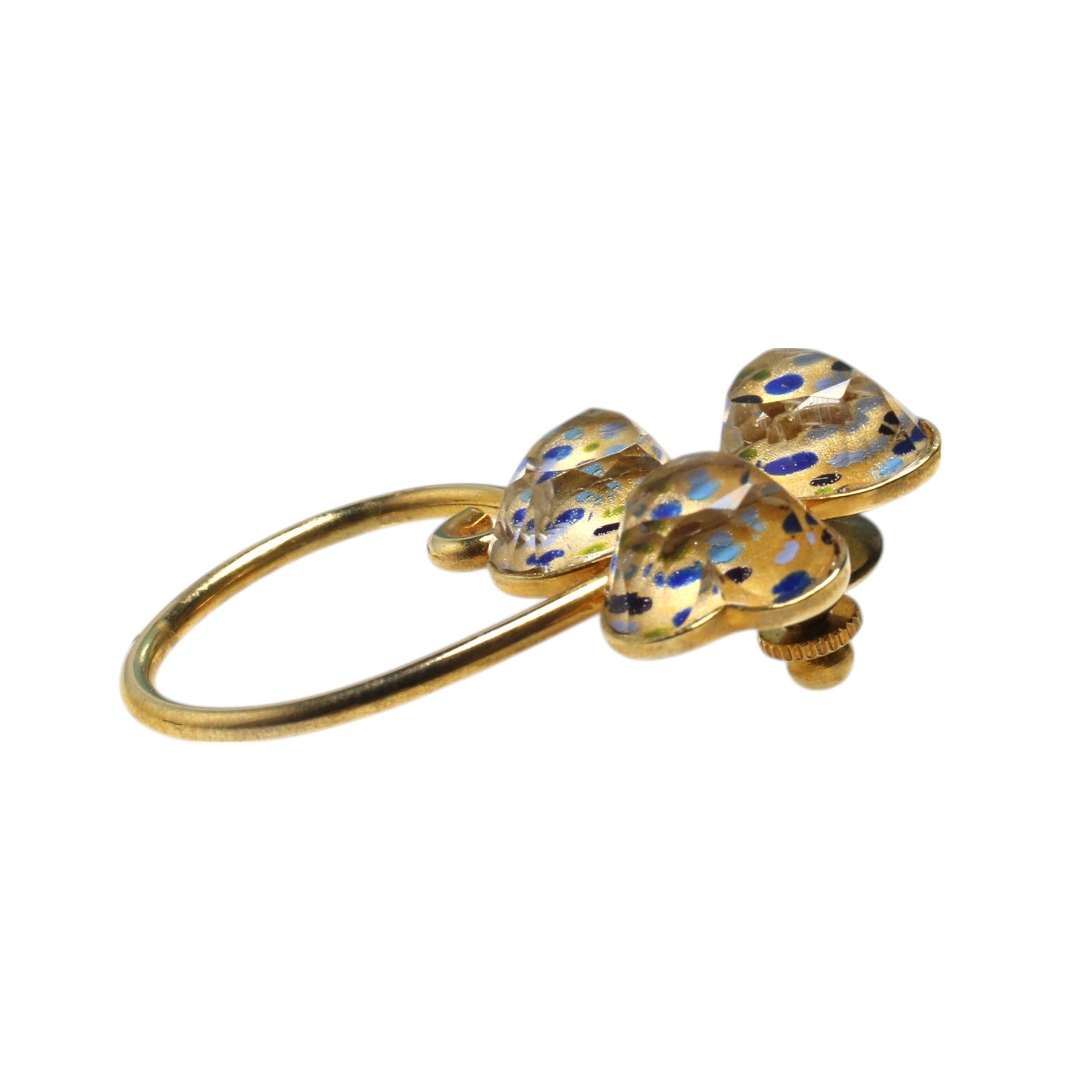 Pin Brooch Glasses Holder Flower Gold Hydrangea TAMARUSAN