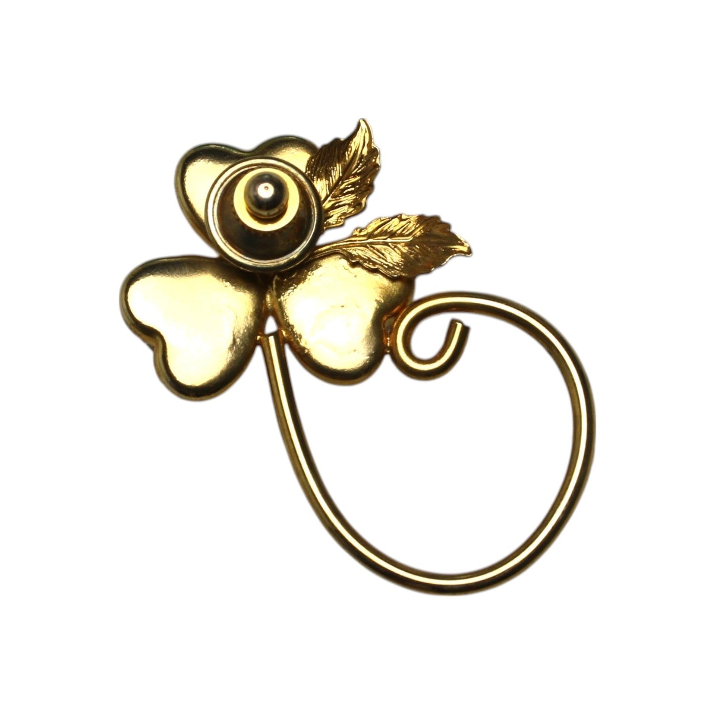 Pin Brooch Glasses Holder Flower Gold Hydrangea TAMARUSAN