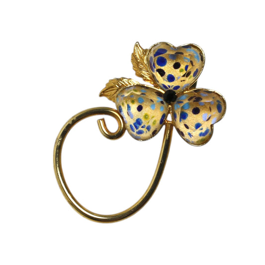 Pin Brooch Glasses Holder Flower Gold Hydrangea TAMARUSAN