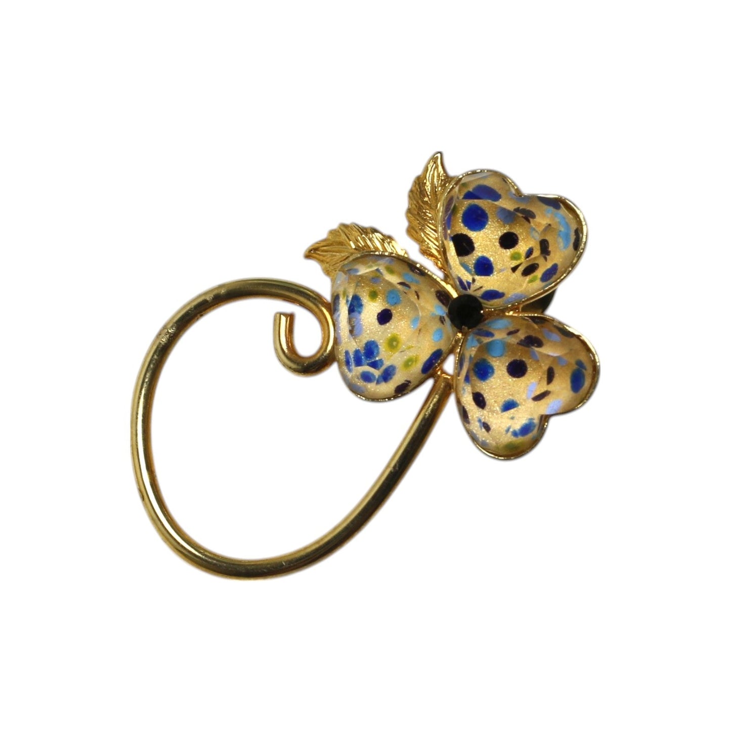 Pin Brooch Glasses Holder Flower Gold Hydrangea TAMARUSAN