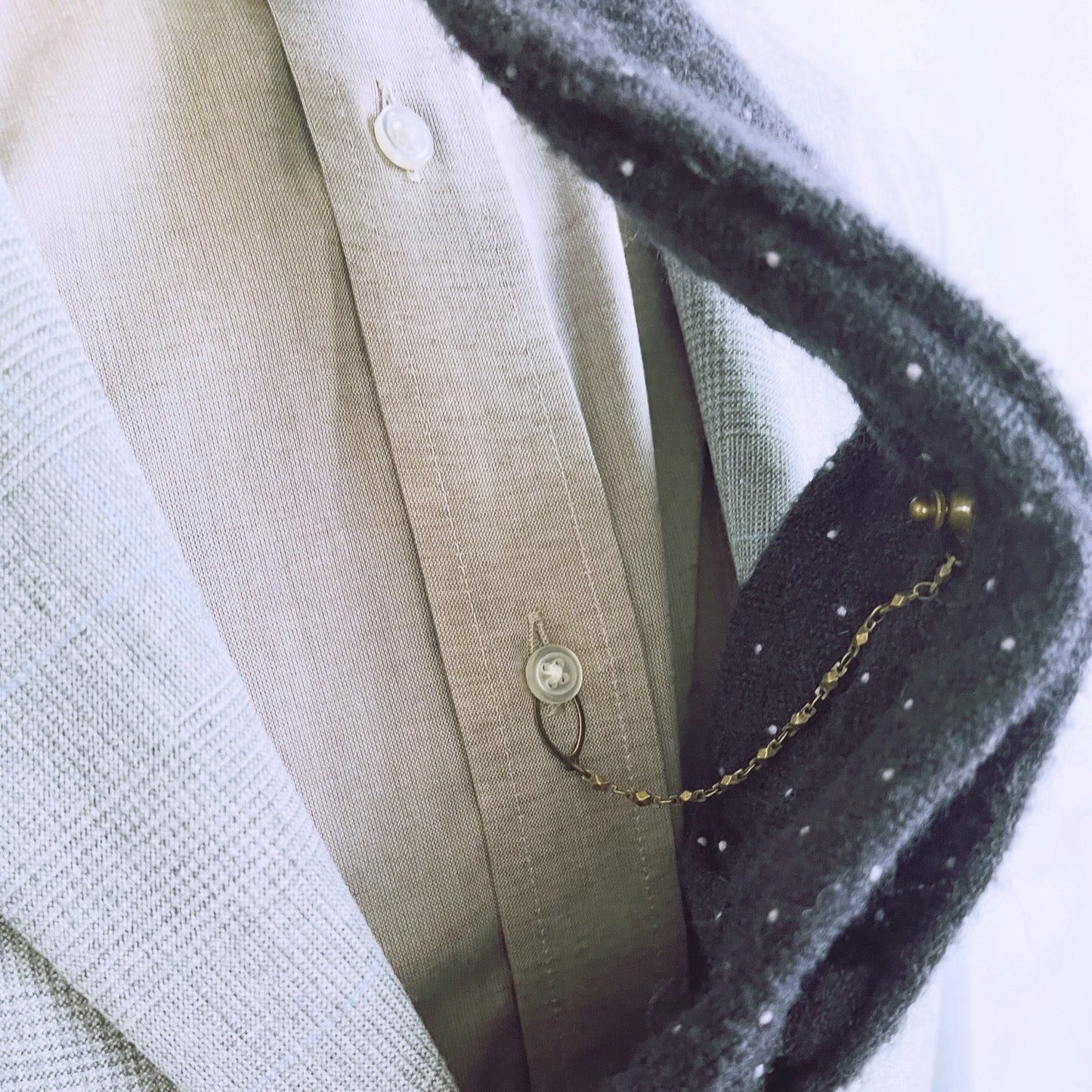 Blue and Purple Hydrangea Tie Tack TAMARUSAN