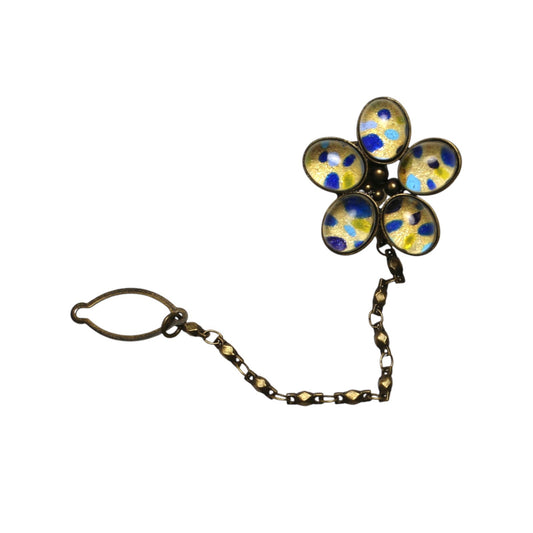 Blue and Purple Hydrangea Tie Tack TAMARUSAN